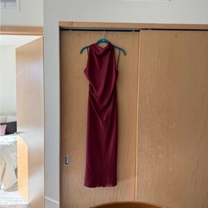 Aritzia Audience Satin Halter Dress